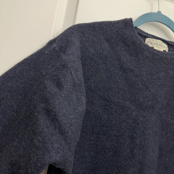 Vintage 90s Banana Republic Dark Blue Thick Merino Wool Sweater Women's Size XL - Picture 4 of 13